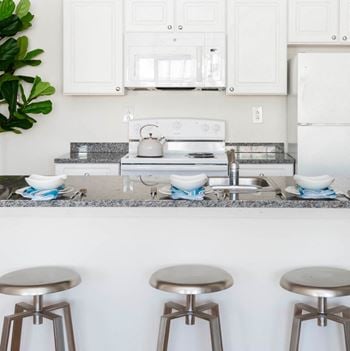 Open modern kitchens with breakfast bar